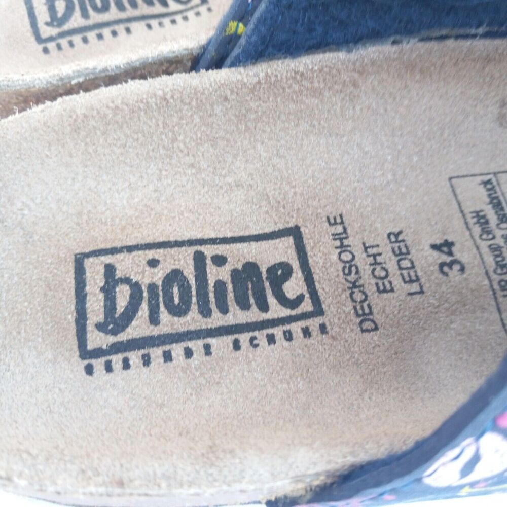 Bioline Sandals Triple Strap Slide On Sandals-Size 34/US 3-Leather-Adjustable - Picture 9 of 10